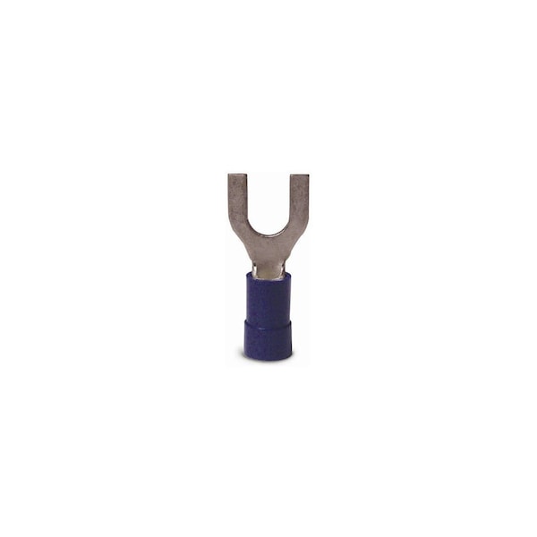 Gb Spade Terminal, 600 V, 16 to 14 AWG Wire, #8 to 10 Stud, Vinyl Insulation, Blue, 20PK 20-114 - main