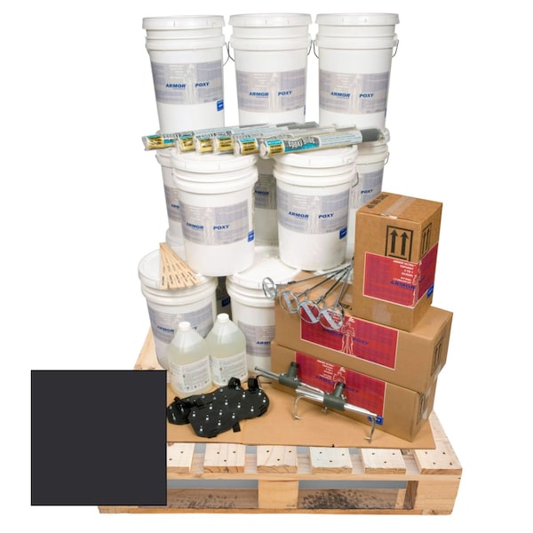 Armorpoxy Job On Pallet 3-Layer Epoxy System - 1,000 Sq Ft - Low VOC - Charcoal Gray 110033 - main