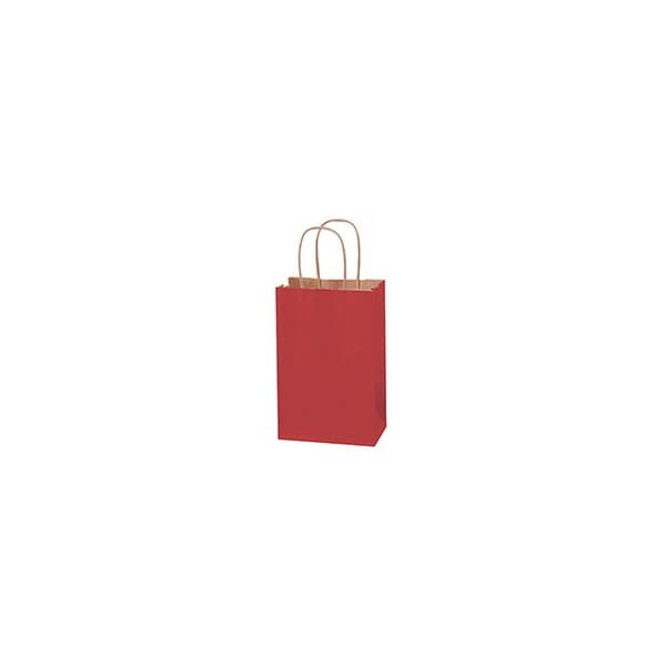 Bubblefast 250-5 1/2 x 3 1/4 x 8 3/8'' Red Tinted Shopping Bags, 250PK BFBGS114R - main