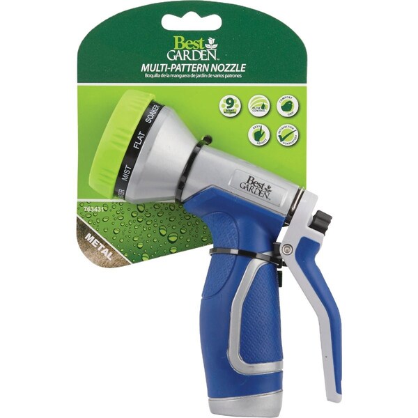 Best Garden Metal 9-Pattern Nozzle Blue & Gray 55118-PT - main