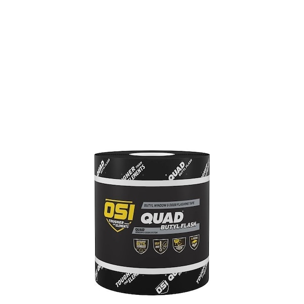 Osi 1532159 Butyl Window Flashing Tape, 75 ft L, 6 in W, Black, SelfAdhesive 2579106 - main