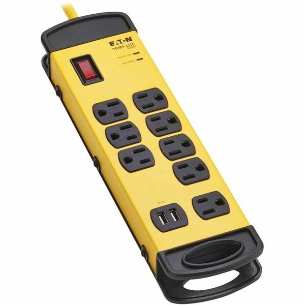 Eaton TRIPP LITE SERIES 8-OUTLET INDUSTRIAL SAFETY SURGE PROTECTOR 2 USB-A PORTS, 25FT. CORD 1960 JOULES TLM825USB - main