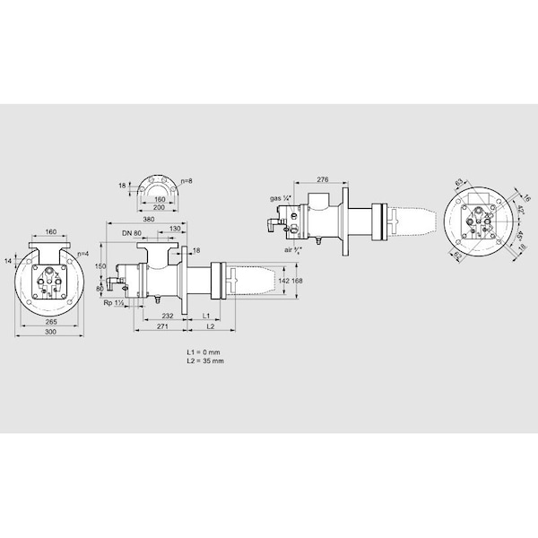 Honeywell Kromschroder BIC 140HBL 0/35 44 E, BRNR GAS KS84035010 - main