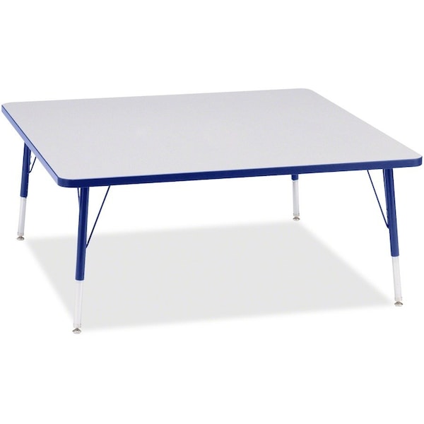 Jonti-Craft Berries Square Activity Table, 48 in. x 48 in., E-height, Freckled Gray/Blue/Gray 6418JCE003 - main