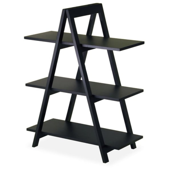 Winsome 20130 Black Beechwood A-FRAME SHELF 3-TIER 20130 - main