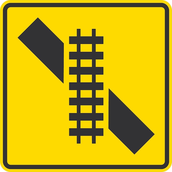 Lyle Skewed Crossing Symbol, 24x24, High Intensity Prismatic, Yellow G-13240-HI_24x24 - main