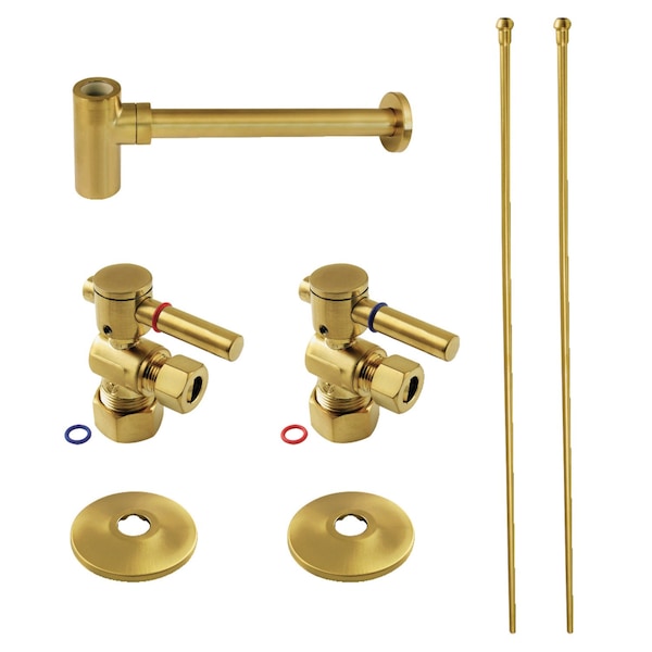 Kingston Brass Plumbing Sink Trim Kit with Bottle Trap, Brushed Brass CC53307DLLKB40 - main