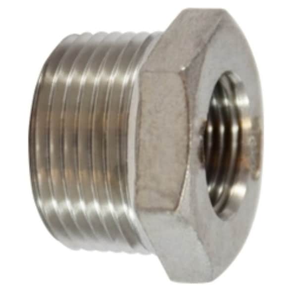 Anderson Metals Midland Industries 62513 Hex Bushing, 1 x 3/4 in, Male x Female, Stainless Steel, 300 psi Pressure 62513BAG - main