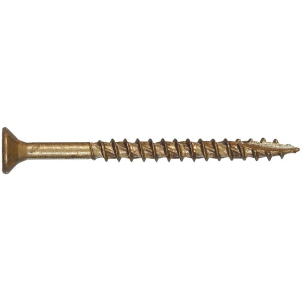 Hillman Power Pro No.8x1-3/4'' Bronze Ceramic Flat Head Star Exterior Wood Screw, 4000 Ct. 1/4 Keg 967774V4 - main