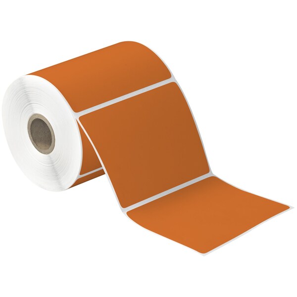Tape Logic 4 x 4in Orange Desktop Direct Thermal Label, 12PK THD332 - main