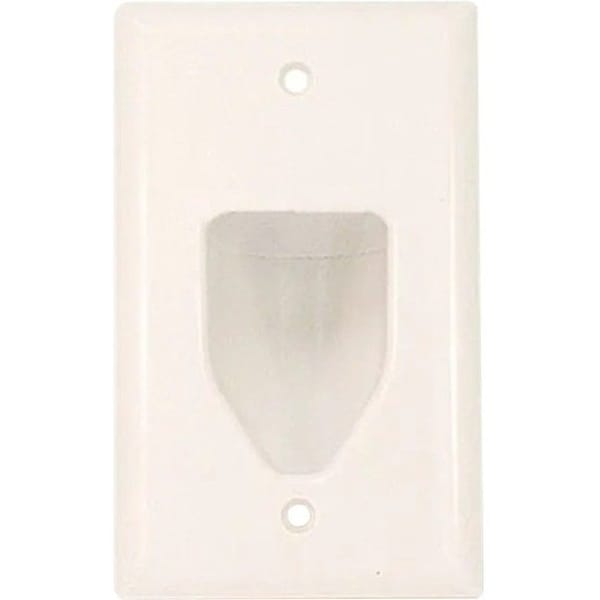 Monoprice Wall Plate, Cable, Recessed, 1G, Wht 3997 - main
