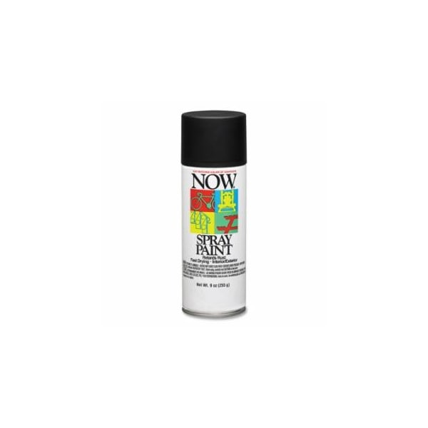 Krylon Industrial NOW Spray Paint, 9 oz, Aerosol Can, Black, Flat, 6PK 425-I21211007 - main