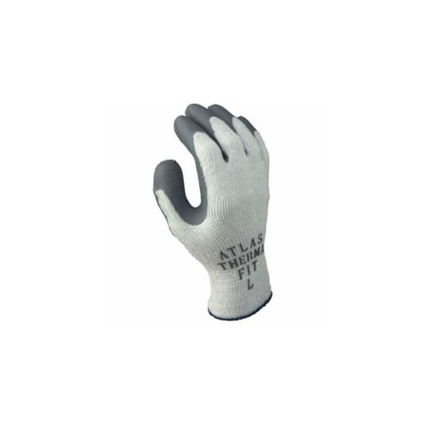 Showa 451 Thermal-Insulated Latex Coated Fingertips/Palm Gloves, Medium, Gray 845-451M-08 - main