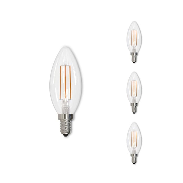 Bulbrite 40w B11 Dimm (E12) Candelabra Scrw Bse Edison Style Filament Clr LED Lght Bulb Soft Wht, 3000K, 4PK 861588 - main
