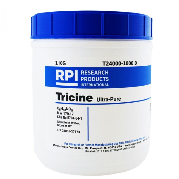 Rpi Tricine, Ultra Pure N-Tris Hydroxymethyl Methyl Glycine, 1 Kilogram T24000-1000.0 - main