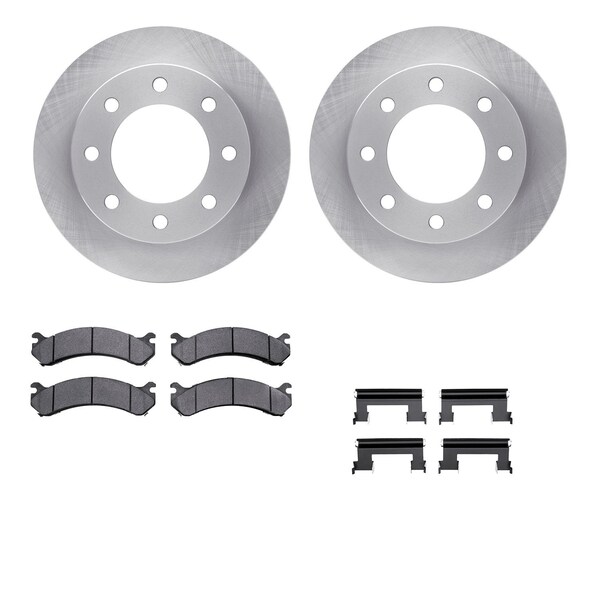 Dynamic Friction Co DFC Brake Rotor- Heavy Duty Brake Pad includes Hardware 6412-48073 - main