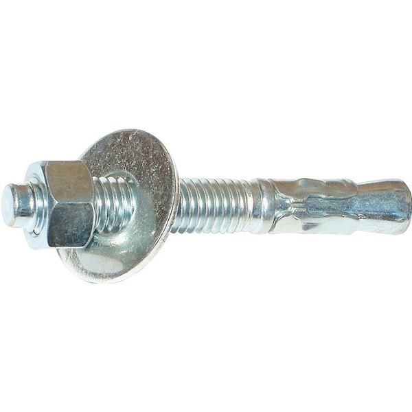 Midwest Fastener Wedge Anchor, 1/2" Dia., 3-3/4" L, Zinc Plated 04128 - main