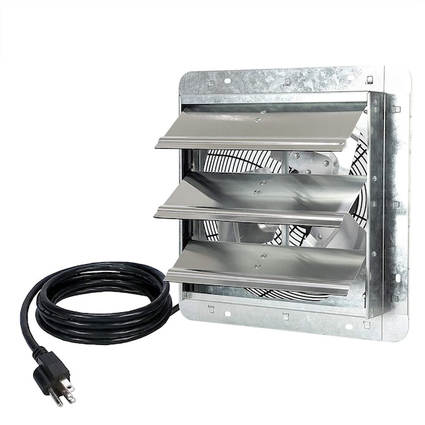 Iliving 12" Wall Mounted Variable Speed Exhaust Fan, 65 Watts, 960 CFM, 1400 SQF Coverage Area ILG8SF12V - main