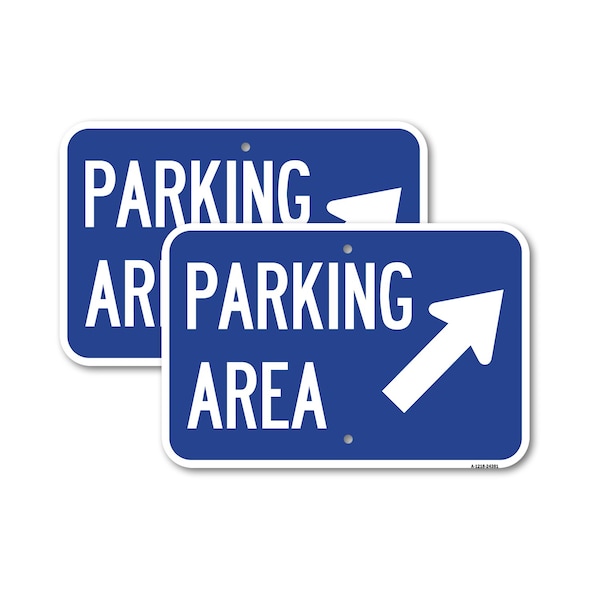 Signmission Parking Area Up Right Arrow Symbol, 18'' X 24'' 2 Signs, Heavy Gauge Aluminum, 2PK A-1824-2PACK-24381 - main