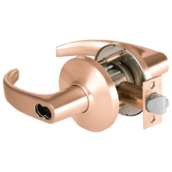 Best Grade 1 Entrance Cylindrical Lock, 14 Lever, D Rose, SFIC Less Core, Satin Bronze Finish, 4-7/8in A 9K37AB14DS3612 - main