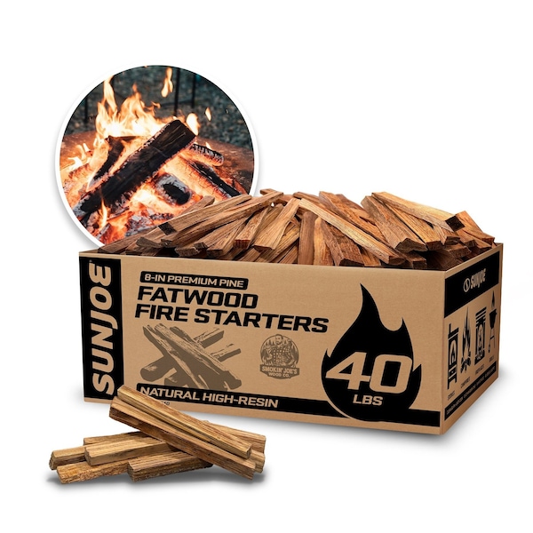 Sun Joe 40lb Case of Fatwood Fire Starter FATWOOD40 - main