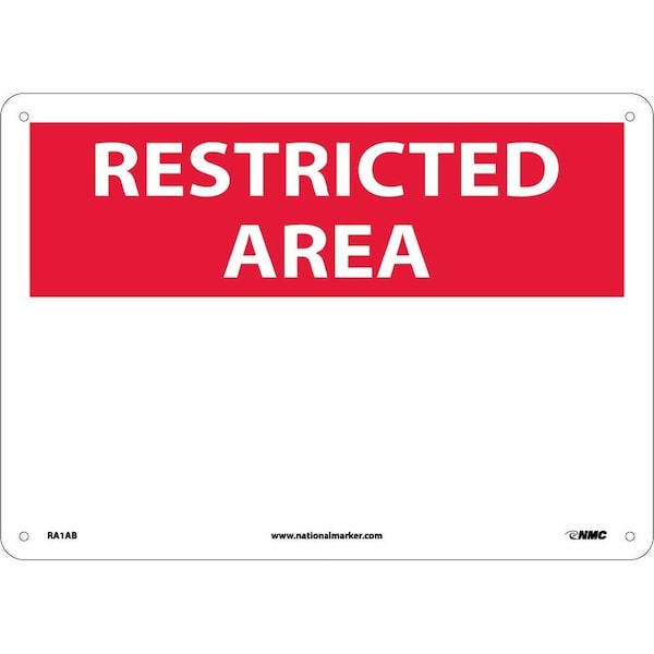 Nmc Restricted Area Sign, RA1AB RA1AB - main