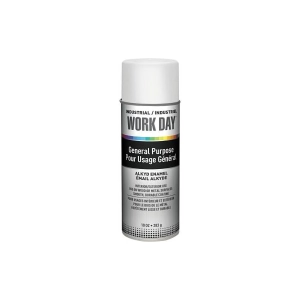 Krylon Work Day Enamel Paint Gloss White, Size: 16 oz, Net Wt: 10 oz, Replaces: KRYS04113 A04401007 - main