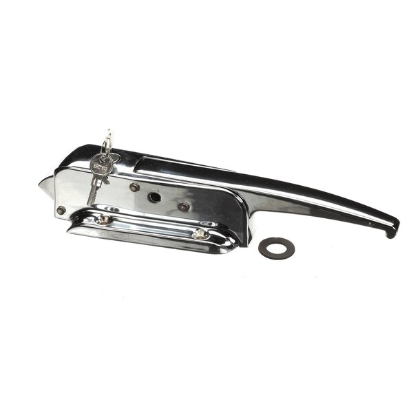 Thermalrite Door Latch with Cylinder Lock and Keys, Polished Chrome, Walk-In 1671 - main