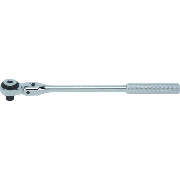 Proto 3/8" Drive 72 Geared Teeth Round Head Style Hand Ratchet, 8-1/2" L, Full Polish Finish J5257F - main