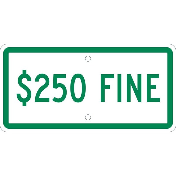 Nmc State Handicapped Parking Fine $250 Plaque, TMAS19H TMAS19H - main