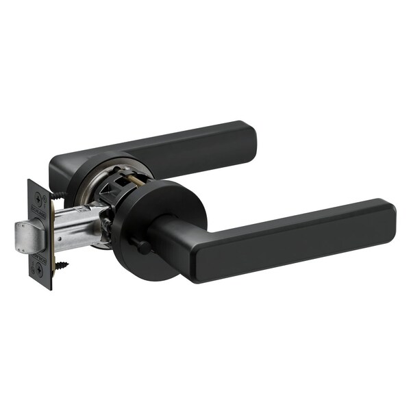 Schlage Grade 2 Bath/Bedroom Privacy Tubular Lock, Non-Keyed, Playa Lever, A Rose, Matte Black Finish PT40 PLAA 622 - main