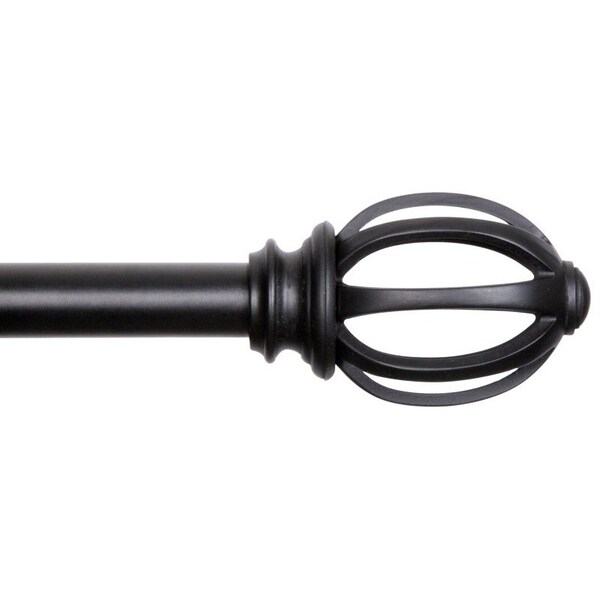 Kenney Mfg Rod Curtain Black 5/8X36-66In KN75240 - main