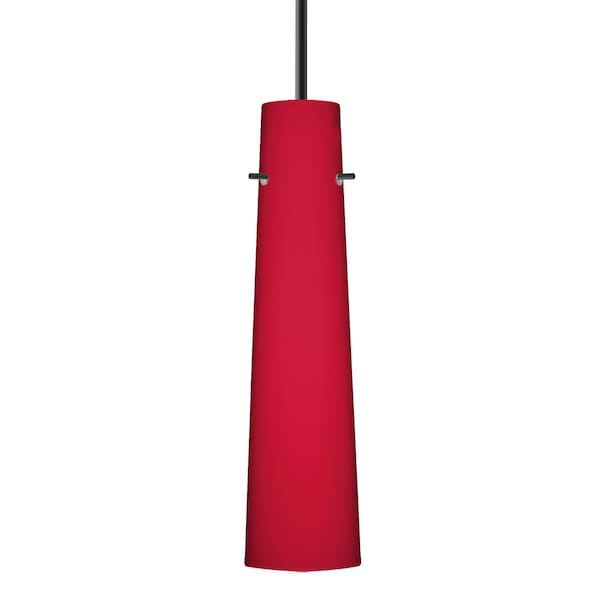 Besa Lighting Besa Camino Pendant, Ruby Matte, Black Finish, 1x 50W MAX E12 Base 1BT-5674RM-BK - main