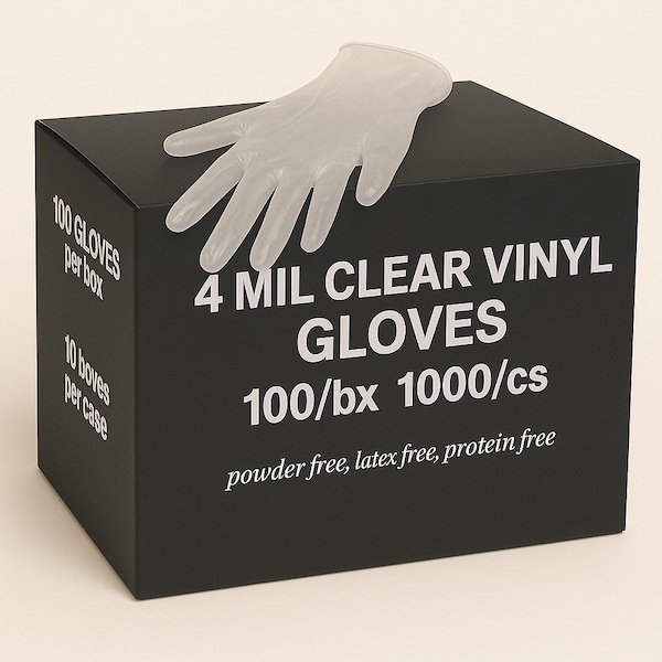 Approved Vendor Disposable Gloves, 4 mil Palm, Vinyl, Powder-Free, S, 10 PK, Clear CLRDBVinylSC - main
