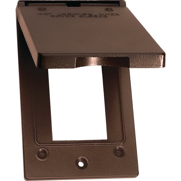 Southwire Single Gang Vertical Bronze Weatherproof GFCI Cover WCV1GFIB-UPC - main
