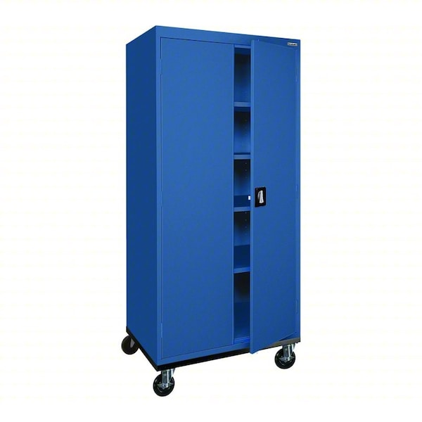 Sandusky Shelf Cabinet, 78 in H, 36 in W, 24 in D, Recessed, Three-Point Locking, 4 Shelves TA4R362472-06 - main