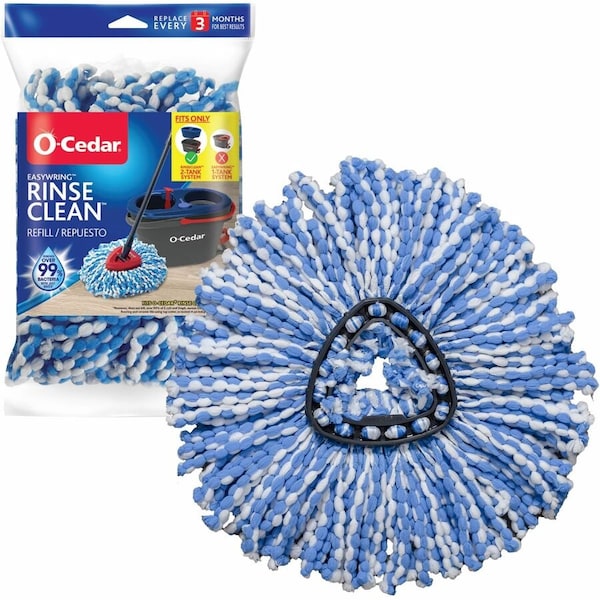 O-Cedar Easy Wring Rinse Clean 2 in. Wet Microfiber Mop Refill 1 pk 168738 - main