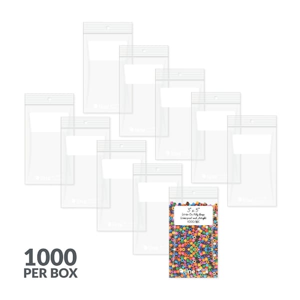 C-Line Products Reclosable Write-On Bags, 3" x 5", 1000 PK 47235 - main