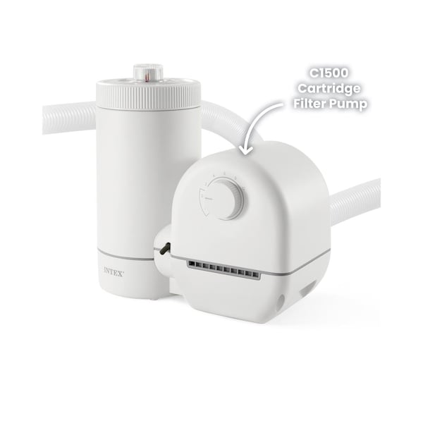 Intex Krystal Clear Above Ground Filter Pump 1500 gal 14.1 in. H X 18.1 in. W X 12.5 in. L 26635EG - main
