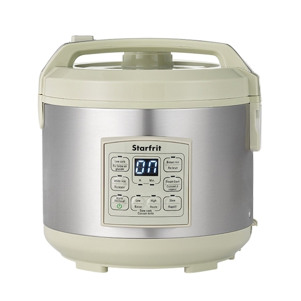 Starfrit 14-Cup Low-Carb Electric Rice Cooker, Green/Gray - with 7 Presets 024737-001-0000 - main