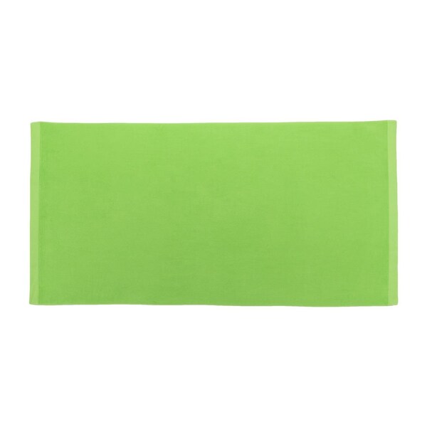 Towelsoft Jumbo Size Terry Dobby Hem Velour Beach Towel Velour Beach Towel 36 inch x 72 inch -Lime HOME-BV1104-LIME - main
