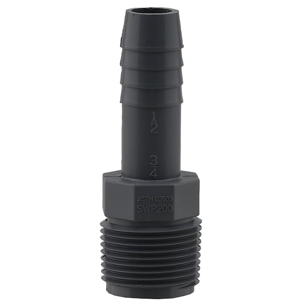 Westlake Pipe & Fittings Boshart Industries 3/4 in. MPT in. X 1/2 in. D Insert Polypropylene Reducing Male Adapter 1 pk UPPRA-0705 - main
