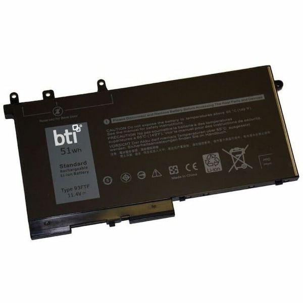 Battery Technology REPLACEMENT INTERNAL NOTEBOOK BATTERY FOR DELL LATITUDE 5495, 5490, 5491, 5580, 93FTF-BTI - main
