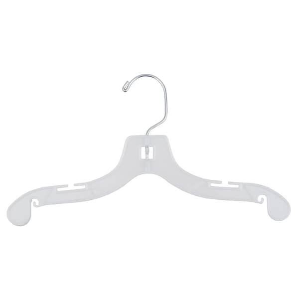 Nahanco 12in White Hi-Impact Plastic Super Heavy weight Children's Shirt Hanger, 100PK 1412 - main
