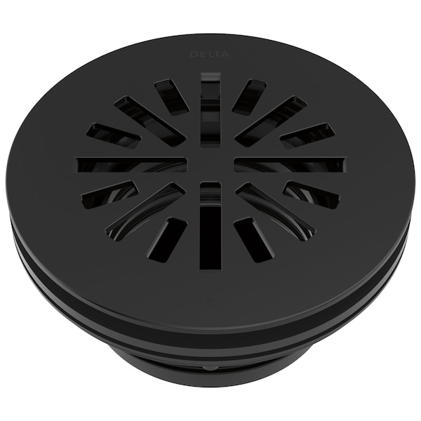 Delta 4 in Prefab Round Shower Drain In Matte Black DT051411-BL - main