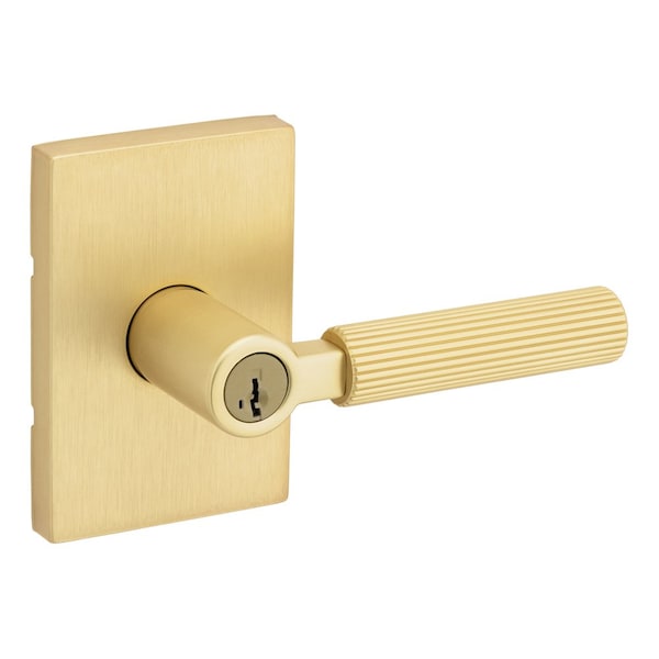 Kwikset Residential Door Levers Entry Reversible Satin Brass 740MALRCT-4S - main