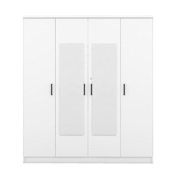 Homeroots White Solid and Manufactured Wood Bedroom Set 592880 - main
