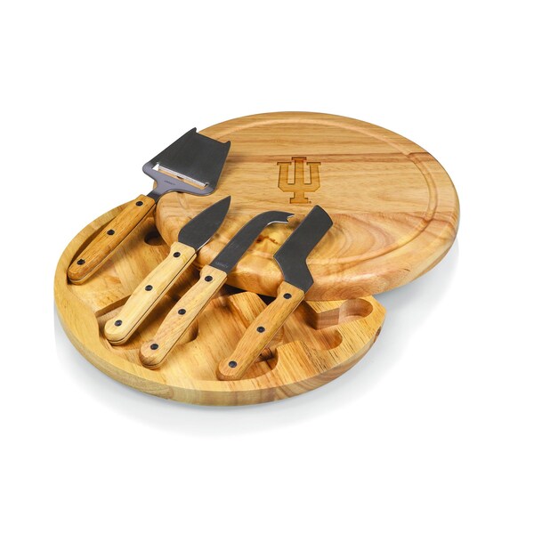 Picnic Time Family Of Brands NCAA Indiana Hoosiers Circo Cheese Board and Knife Set - Charcuterie Board Set 854-00-505-673-0 - main