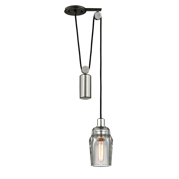 Troy Lighting Citizen 1 Light Pendant 10 In. Graphite And Polished Nickel F5992-GRA/PN - main