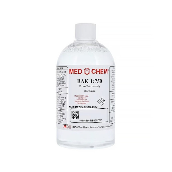 Med Chem Benzalkonium Chloride Solution, 16oz Bottle 6111144 - main